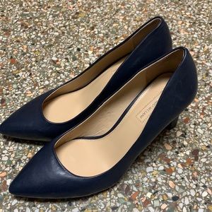Antonio Melani Genuine leather blue heels 9.5 M